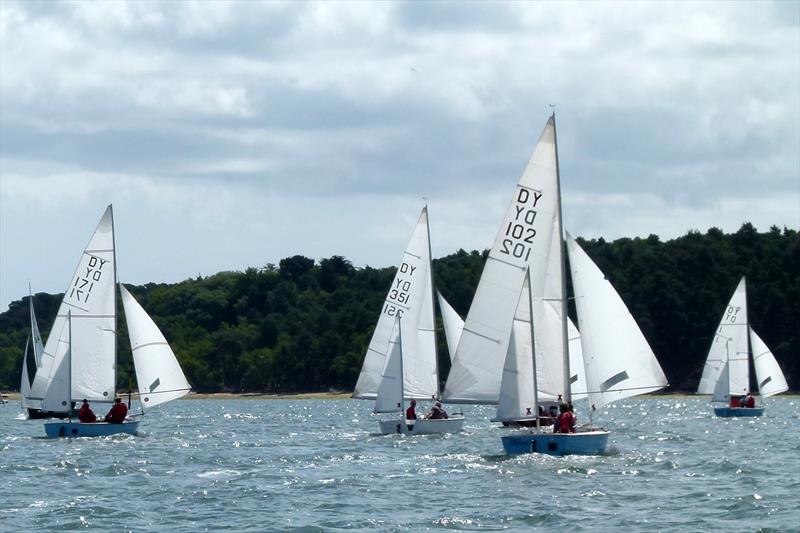 Downwind in race 1 off Brownsea Island during the Devon Yawl Nationals at Parkstone photo copyright Mike Roberts taken at Parkstone Yacht Club and featuring the Devon Yawl class