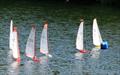 The fleet going through the leeward gate during the 2022 DF95 Ash Trophy at Abbey Meads © Roger Stollery
