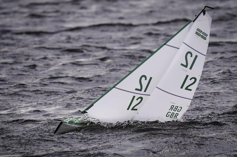 GBR 12, Buzz Coleman's winning boat on Sunday during the DF Racing UK TT Series at Weecher Reservoir photo copyright John Tushingham taken at Weecher Sailing and featuring the DF95 class