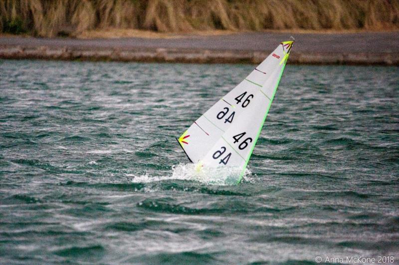 Nose-dive during the DF Racing UK 2018 TT Series at Fleetwood photo copyright Anna McKone taken at Fleetwood Model Yacht Club and featuring the DF95 class