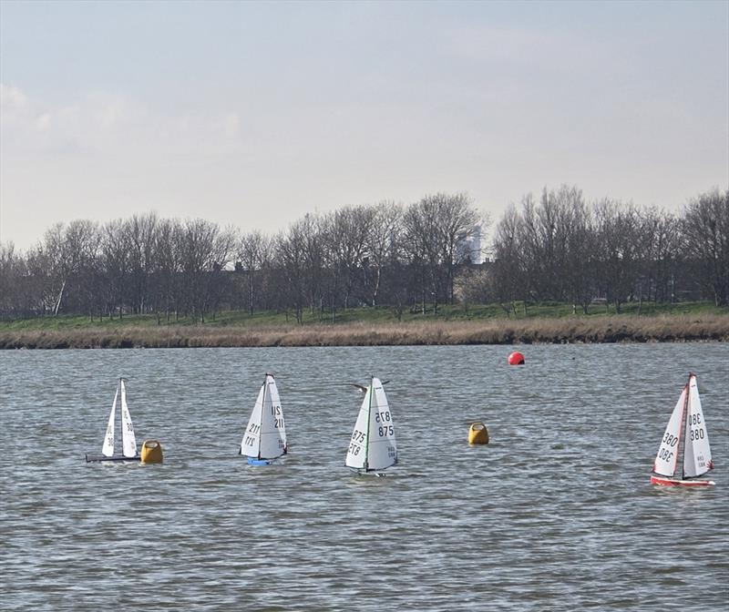 DF95 Winter Series event 9 at East Kent RSC photo copyright Peter Jackson taken at East Kent Radio Sailing Club and featuring the DF95 class