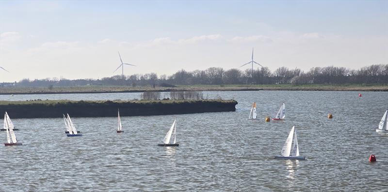 DF95 Winter Series event 9 at East Kent RSC photo copyright Peter Jackson taken at East Kent Radio Sailing Club and featuring the DF95 class