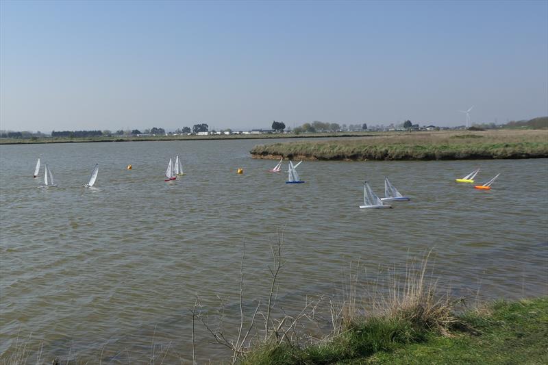 Leeward mark rounding during DF95 Spring Series Event 1 at Barton's Point Coastal Park - photo © Jim La Roche