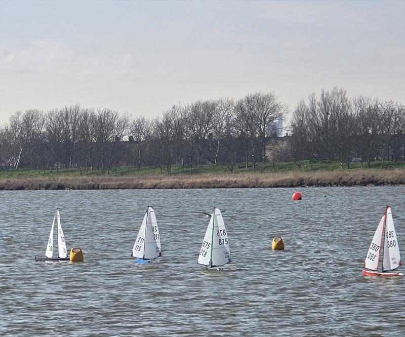 Leeward mark rounding during DF95 Spring Series event 3 at East Kent RSC - photo © Peter Jackson