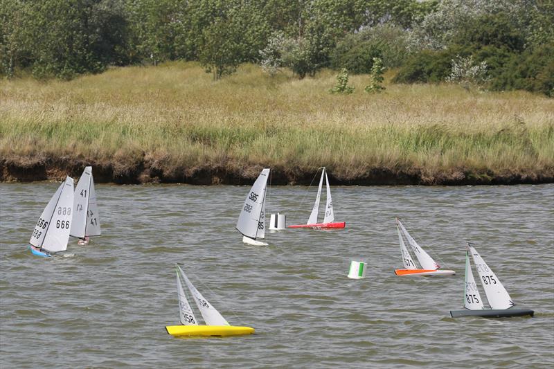 Leeward Gate 2 during the DF95 Metropolitan and Southern TT at East Kent Radio Sailing Club - photo © Simon Thornton