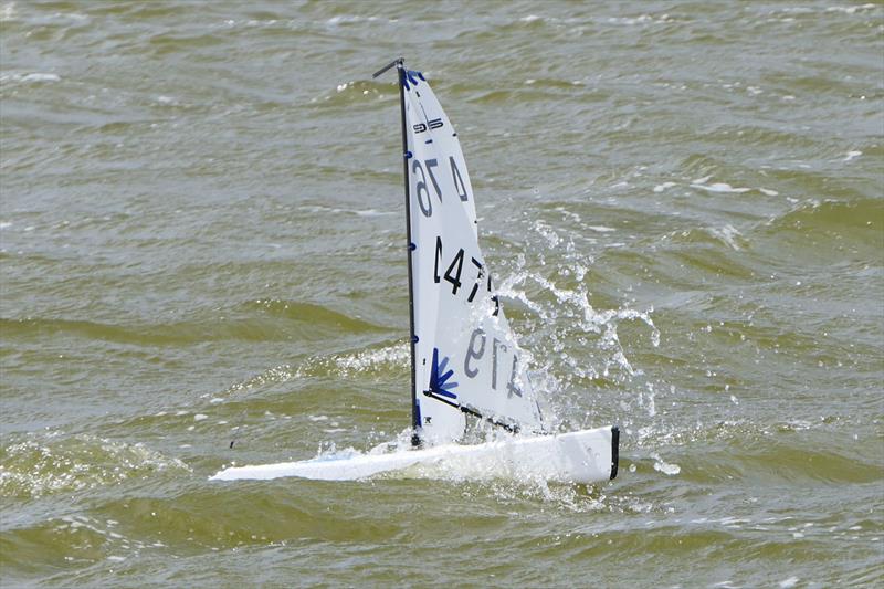 DF95 Spring Series at East Kent RSC - Rob Owens wet run under C rig. Alan Hounsell photo copyright Alan Hounsell taken at East Kent Radio Sailing Club and featuring the DF95 class