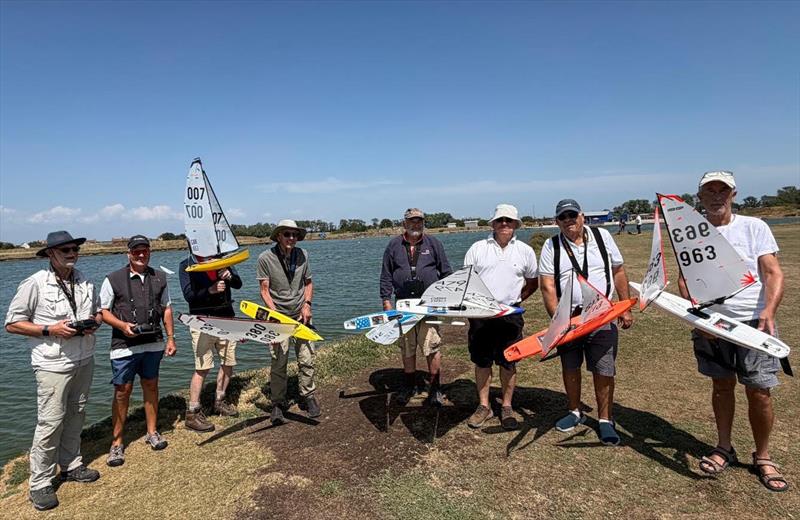(L-R) Alan, Simon, Ed, Ralph, Peter, Rob, Andrew, Max - DF95 Summer Series at Barton's Point week 2 - photo © Mike Brand