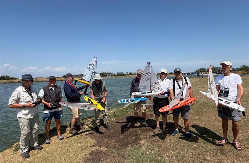 (L-R) Alan, Simon, Ed, Ralph, Peter, Rob, Andrew, Max - DF95 Summer Series at Barton's Point week 2 - photo © Mike Brand