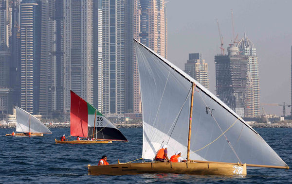 Eight boats qualify for the first round of the Dubai International Marine Club Match Racing Series photo copyright Ashraf Al Amra taken at  and featuring the Dhow class