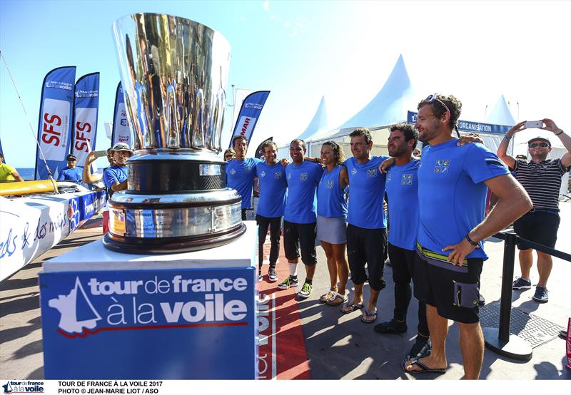 Team 'Fondation FDJ – Des Pieds et Des Mains' take overall victory in the Tour de France à la Voile 2017 photo copyright Jean-Marie Liot / ASO taken at  and featuring the Diam 24OD class