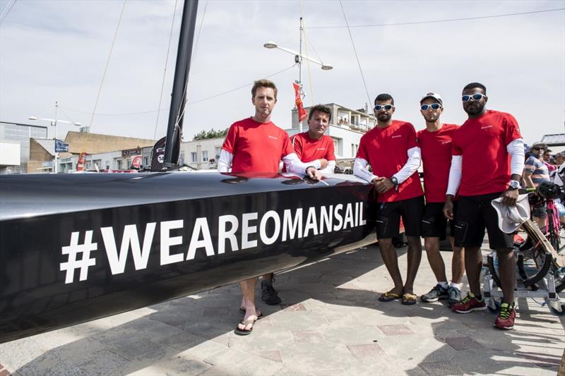 Oman Sail team members with their Diam24 during the Tour de France a la Voile 2017 photo copyright Oman Sail taken at  and featuring the Diam 24OD class
