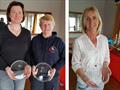 © Frank Miller Miriam McCarthy & Monica Schaefer, and Shirley Gilmore - Frostbite Series at Dun Laoghaire Motor Yacht Club prizegiving © Frank Miller