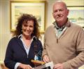 © Frank Miller PY Fleet, 3rd Overall, Sarah Dwyer (Aero) with DMYC Commodore Derek Gill. Viking Marine Frostbites Series Series 1 prize-giving © Frank Miller