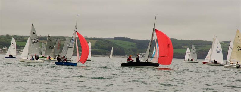 Spinnakers up during Coppet Week at Saundersfoot photo copyright Mick Lightwood taken at Saundersfoot Sailing Club and featuring the Dinghy class