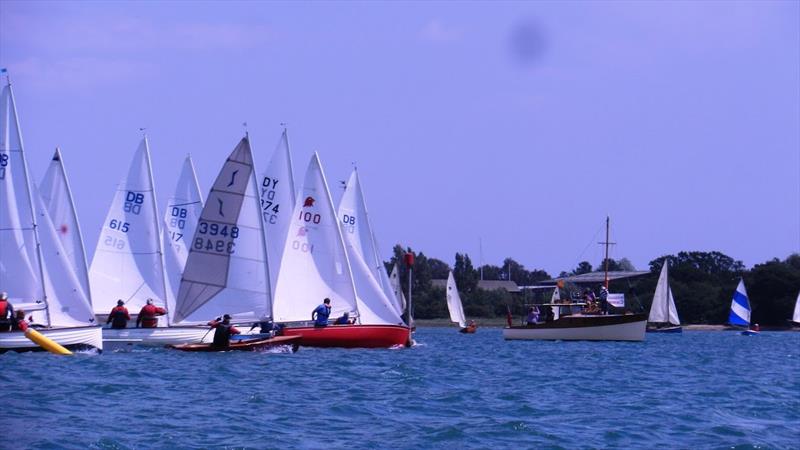 Medium Fleet start line at Bosham Senior Week 2015 photo copyright Cameron Grant taken at Bosham Sailing Club and featuring the Dinghy class