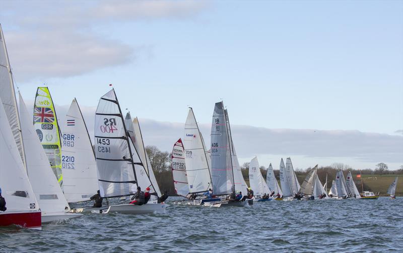 GJW Direct SailJuice Winter Series Tiger Trophy at Rutland photo copyright Tim Olin / www.olinphoto.co.uk taken at Rutland Sailing Club and featuring the Dinghy class