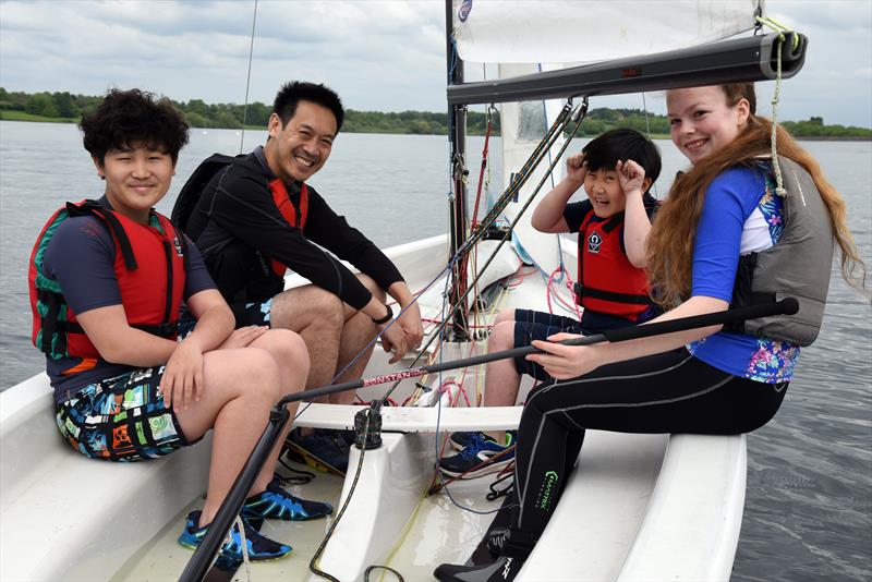 All smiles on a sail across the water during the Draycote Water Sailing Club Open Day photo copyright Malcolm Lewin / www.malcolmlewinphotography.zenfolio.com/sail taken at Draycote Water Sailing Club and featuring the Dinghy class