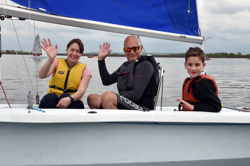 More smiles and waves during the Draycote Water Sailing Club Open Day photo copyright Malcolm Lewin / www.malcolmlewinphotography.zenfolio.com/sail taken at Draycote Water Sailing Club and featuring the Dinghy class