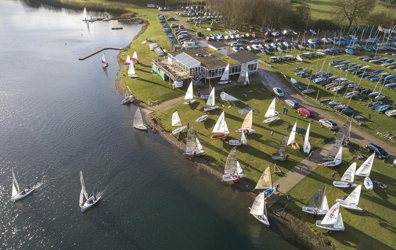 Launching at Notts County's First of the Year Race 2019 in aid of the RNLI photo copyright David Eberlin taken at Notts County Sailing Club and featuring the Dinghy class