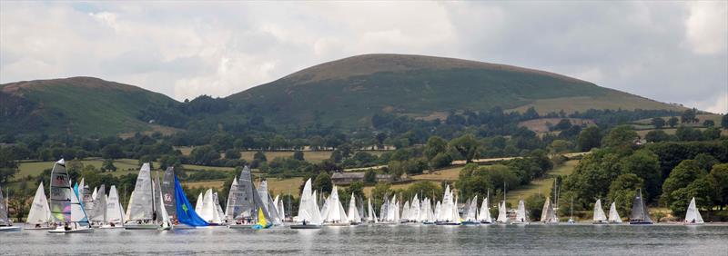 Lord Birkett Trophy start in 2018 photo copyright Tim Olin / www.olinphoto.co.uk taken at Ullswater Yacht Club and featuring the Dinghy class