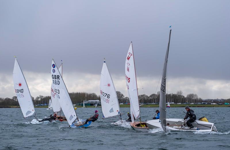 Rounding the leeward mark during the Notts County Cooler 2019 photo copyright David Eberlin taken at Notts County Sailing Club and featuring the Dinghy class