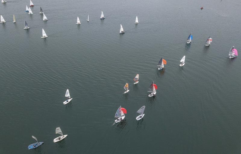 Some of the fast and slow fleet during the Notts County Cooler 2019 photo copyright David Eberlin taken at Notts County Sailing Club and featuring the Dinghy class