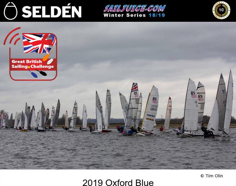 Oxford Blue start photo copyright Tim Olin / www.olinphoto.co.uk taken at Oxford Sailing Club and featuring the Dinghy class