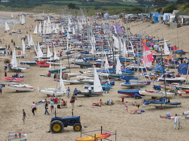 Dinghies on the beach at Abersoch photo copyright Gael Pawson taken at South Caernarvonshire Yacht Club and featuring the Dinghy class