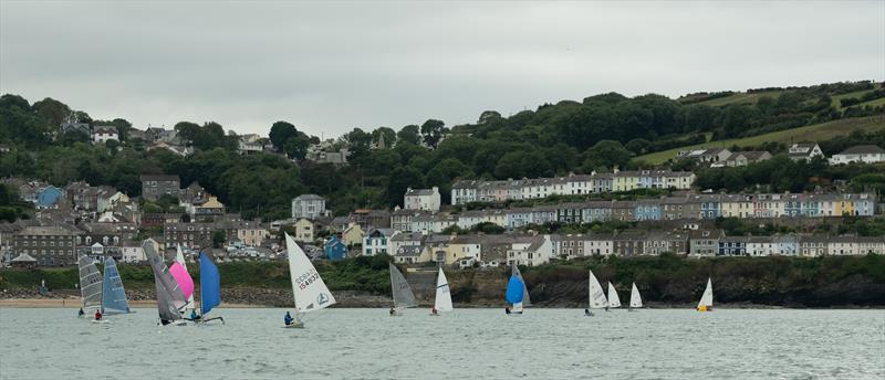 Dinghies under the original Milk Wood during the Cardigan Bay Regatta photo copyright Pete Thomas taken at New Quay Yacht Club and featuring the Dinghy class