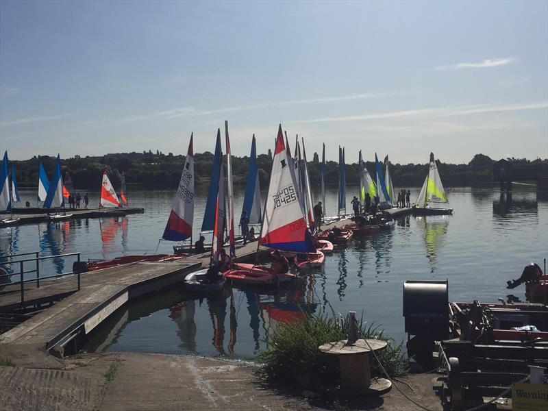 London Youth Sailing League at Welsh Harp photo copyright Oliver Di Bartolo taken at  and featuring the Dinghy class