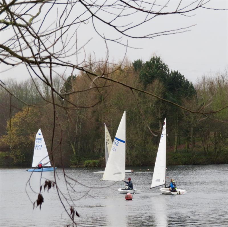 Frostbite racing at Ripon photo copyright Jennie Clark taken at Ripon Sailing Club and featuring the Dinghy class