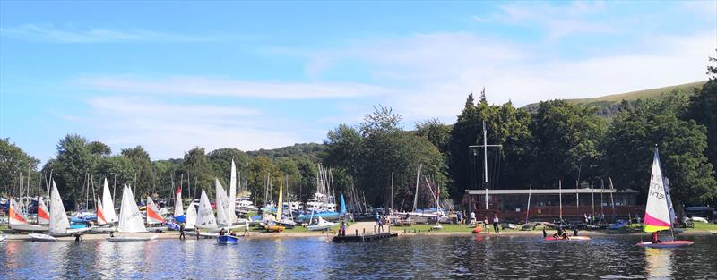 A busy foreshore in August at Ullswater Yacht Club photo copyright UYC taken at Ullswater Yacht Club and featuring the Dinghy class
