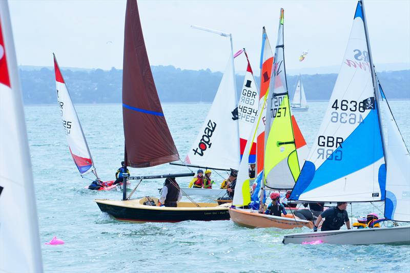 Stokes Bay Sailing Club Cadets photo copyright Lorraine Bugden taken at Stokes Bay Sailing Club and featuring the Dinghy class