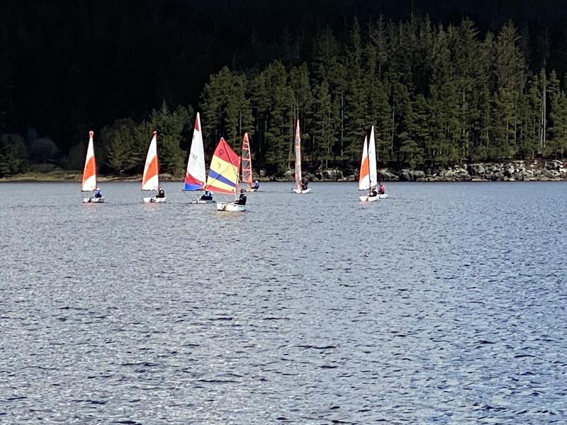 Tricky conditions for the KWSC Youth Travellers Meeting photo copyright Richard Purdy taken at Kielder Water Sailing Club and featuring the Dinghy class