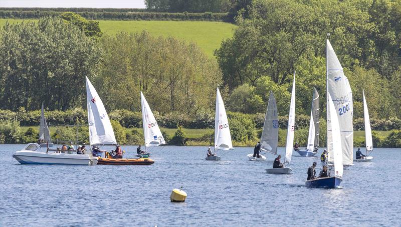 Starting the pursuit in the afternoon at Notts County Charity race photo copyright David Eberlin taken at Notts County Sailing Club and featuring the Dinghy class