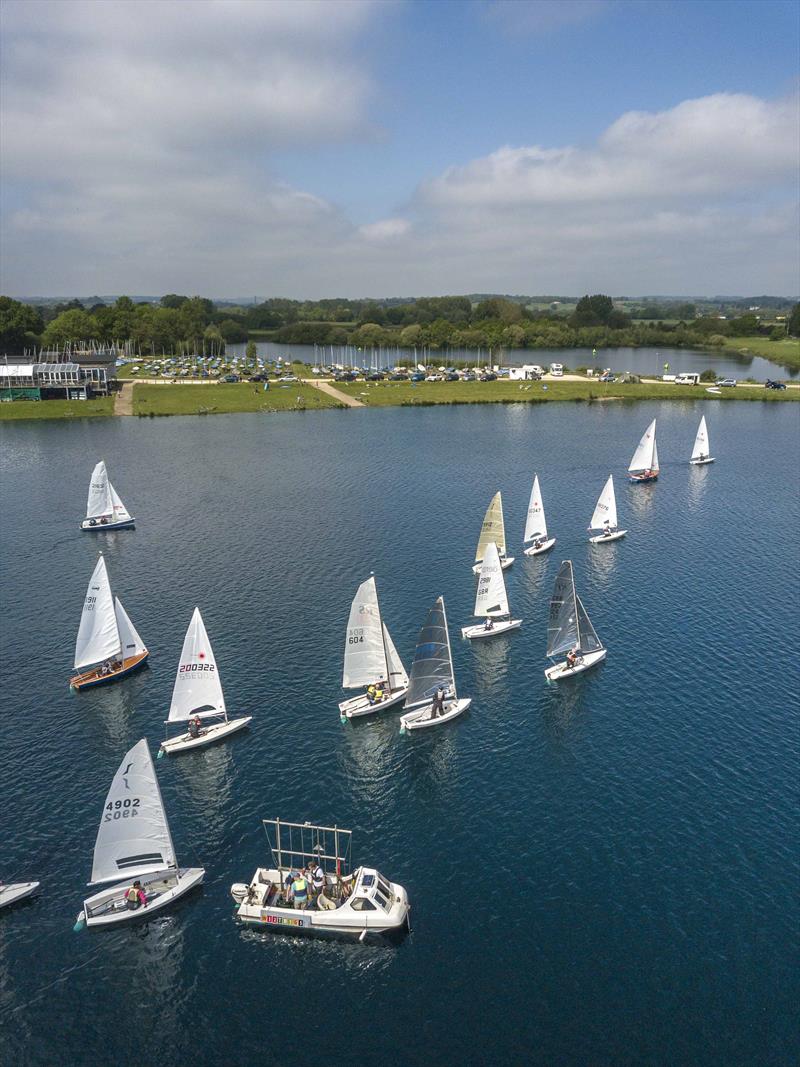 Notts County Charity race May bank holiday start photo copyright David Eberlin taken at Notts County Sailing Club and featuring the Dinghy class