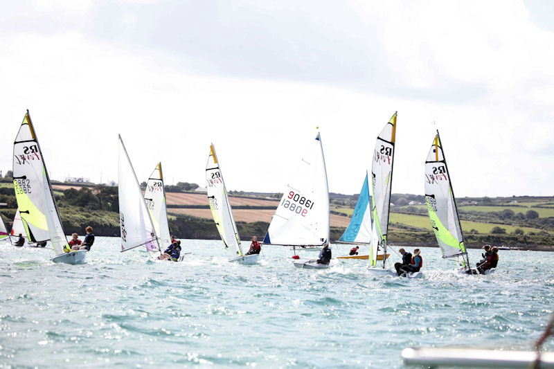 Young sailors enjoying a stiff breeze at Rock's Junior Camel Week photo copyright George Dale taken at Rock Sailing and Waterski Club and featuring the Dinghy class