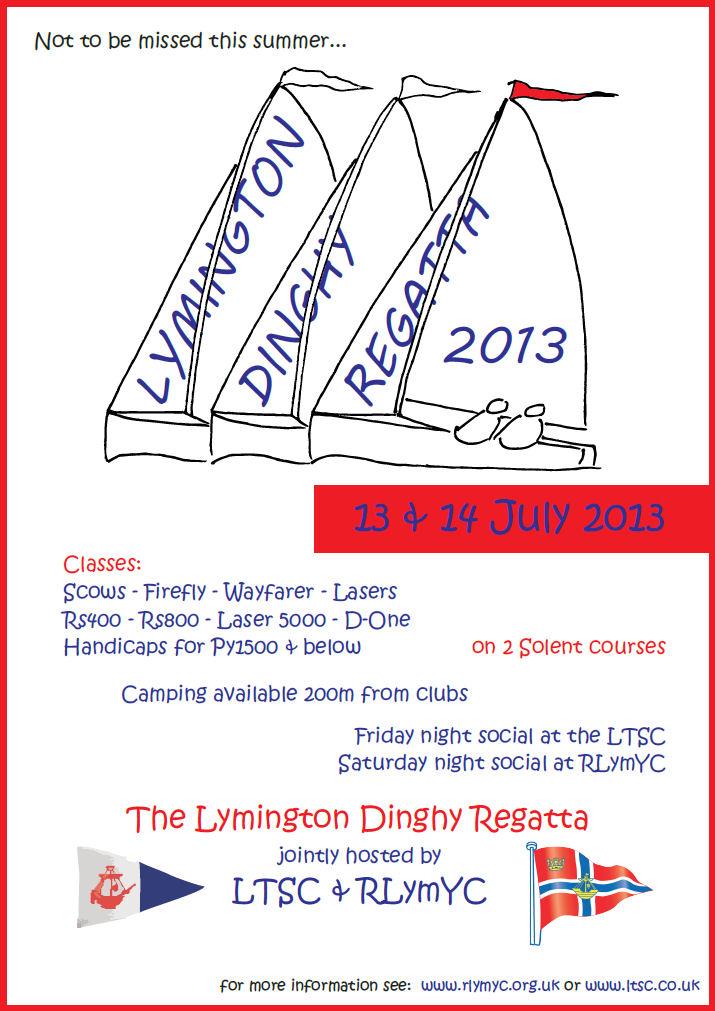 Lymington Dinghy Regatta 2013 poster photo copyright Lymington Dinghy Regatta taken at  and featuring the Dinghy class