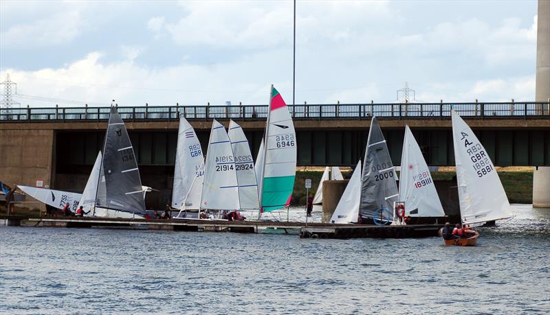 Ducking the bridge during the 2013 IOS Round the Island Race photo copyright Nick Champion / www.championmarinephotography.co.uk taken at Isle of Sheppey Sailing Club and featuring the Dinghy class