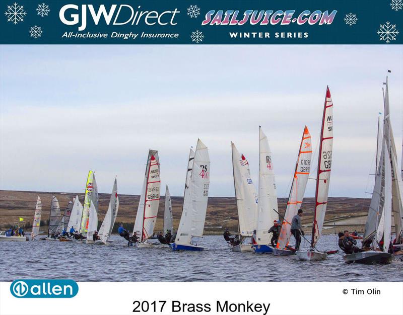 Yorkshire Dales Brass Monkey 2017 photo copyright Tim Olin / www.olinphoto.co.uk taken at Yorkshire Dales Sailing Club and featuring the Dinghy class