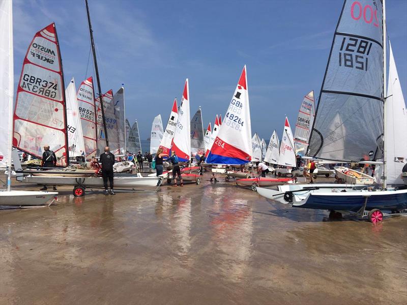 Launching at North Berwick photo copyright ELY taken at East Lothian Yacht Club and featuring the Dinghy class