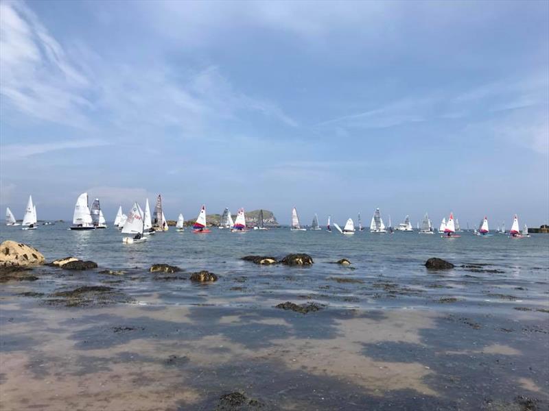 Launching at North Berwick photo copyright Rhona Hamilton taken at East Lothian Yacht Club and featuring the Dinghy class