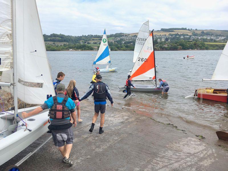Launching for the Great River Teign Adventure 2018 photo copyright TCYC taken at Teign Corinthian Yacht Club and featuring the Dinghy class