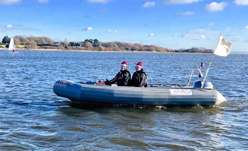 RIB crews getting in the festive spirit during Santa's Sailing Dash at Lymington Town photo copyright Nigel Brooke taken at Lymington Town Sailing Club and featuring the Dinghy class
