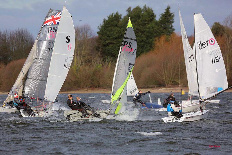 To and from the bottom mark, various ways up - Alton Water Fox's Chandlery Frostbite Series week 2 - photo © Tim Bees