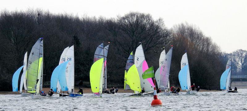 The bottom reach during week 7 of the Alton Water Fox's Chandlery Frostbite Series photo copyright Emer Berry taken at Alton Water Sports Centre and featuring the Dinghy class