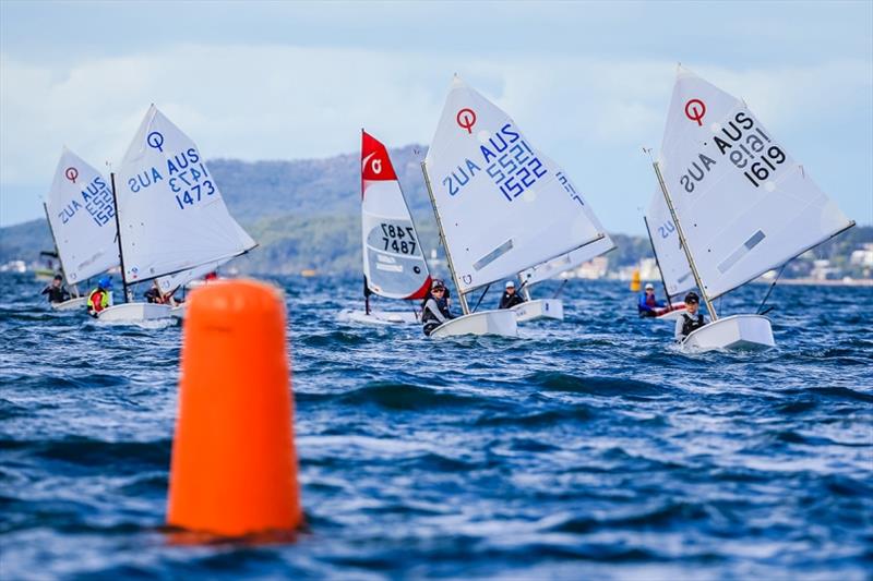 Junior One-Sail - Sail Port Stephens photo copyright Salty Dingo taken at Corlette Point Sailing Club and featuring the Dinghy class