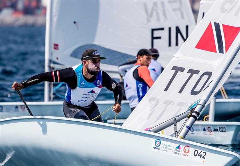 Trinidad and Tobago's Andrew Lewis - Hempel World Cup Series photo copyright Sailing Energy / World Sailing taken at  and featuring the Dinghy class
