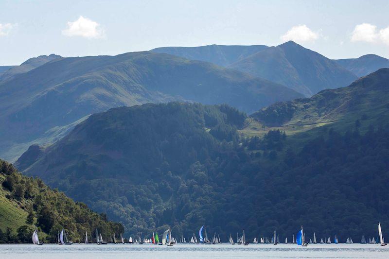 Ullswater filled with competitors for the Lord Birkett Memorial Trophy 2019 photo copyright Tim Olin / www.olinphoto.co.uk taken at Ullswater Yacht Club and featuring the Dinghy class