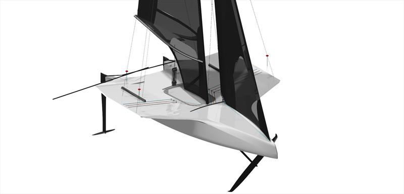 NTFM SYRA 18 - First double-handed monohull foiling dinghy photo copyright Nils Frei and Yves Detrey taken at  and featuring the Dinghy class